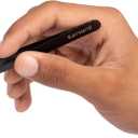 2 x Katsumi Pinnacle 4-Piece Tweezers Set  Precision Stainless Steel Tweezers for Eyebrows, Facial Hair, Ingrown Hair, Splinters, Hair removal Tweezer for Men & Women, Professional Tweezer Kit (Black)