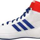 Adidas Mens HVC 2 Youth Wresling Shoes (5.5 Big Kid, White/Royal Blue)