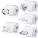 Gersoniel 700 Pcs 2 Inch Round Thermal Labels Waterproof Circle Direct Thermal Stickers Printable Labels for Valentine's Day Gift Wrapping Thanks Card Small Business Logo(Clear,Round)