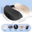Large Memory Foam Seat Cushion for Office Chair, Car, Truck & Wheelchair - Sciatica Ease, Coccyx & Tailbone Pain Relief Cushion for Long Sitting & Driving