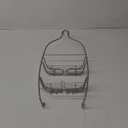 Home Basics Chrome Plated Steel Shower Caddy, Silver