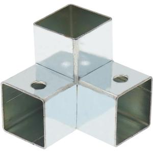 10 Pcs Square Tube Coupler,ULIFESTAR Slip Square Tube Connector,Galvanized Square Tube Fittings,1mm/0.04''Thick Square Tubing Joints for Square Pipe (25mm/1"-3 Way Tube)