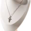 11" Bamboo Necklace Display Stand for Home Jewelry Bust Holder Organizer Pendant Chain Holder For Shop Shell Show (Beige)