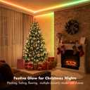 MFWW Smart IC RGB Strip Lights, 66FT LED Lights Multiple Colors on One Line, App+Remote Control, Timing, Multimodal, Music Sync, Color Changing Lights for Bedroom, Party Home Decor
