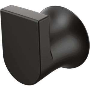 Matte Black Bathroom Towel Hook Genta LX Modern Single Robe or Towel Hanger for Kitchen or Bathroom