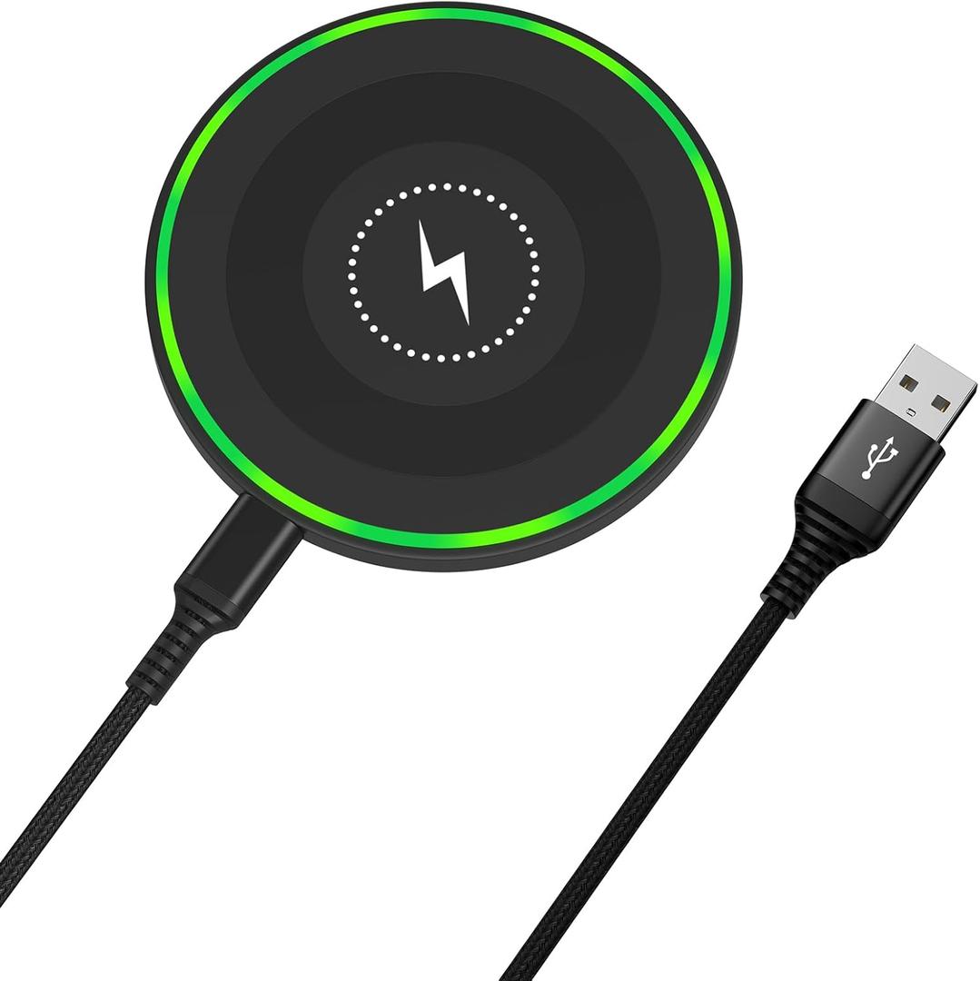 15W Wireless Charger Fast Charging Pad for Motorola Moto G Stylus 5G 2025/G Power 2026, Android Wireless Charging Station for Samsung Galaxy S25 Ultra S25+ S24 FE S23 S22 Z Flip6, Pixel 10pro 9a 8pro (Black)