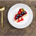 POLYTE Indoor/Outdoor Washable Embossed Vinyl Faux Leather Table Dining Placemats, Set of 4 (Olive Geen)