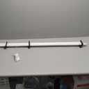 EXCLUSIVE HOME Crystal Ball 1" Curtain Rod and Coordinating Finial Set, Matte White, Adjustable 66"-120"