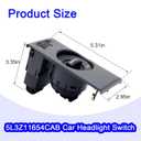 Car Headlight Switch Fits for 2004-2008 Ford F150 (Black) Replaces 5L3Z11654CAB 5L3Z-11654-CAB