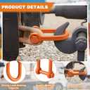 2 Pcs Screw Pin Long Reach Shackle 1 Inch (wll 9.5 Tons), Long Reach Shackle with Painted Screw Pin, Clevis D-Ring Lifting Attachment, Professional Use, Industrial Alloy Steel