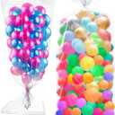 2 Pcs 98.4 x 59 Inches Large Balloon Bags for Transport, Christmas Tree Disposal and Storage Bag, Clear Balloon Drop Bag, Giant Carrying Storage Bags for Wedding Birthday Party Supplies