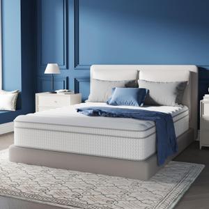 Avenco Queen Mattress 12 Inch in a Box, Queen Size Medium Plush Mattresses with Pocket Spring Smarts Coil Hybrid Colchones for Pressure Relief, CertiPUR-US Certified