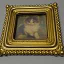 SIKOO Small Vintage Picture Frame 3x3 Gold Antique Ornate Photo Frame Square with Bead for Tabletop and Wall Mount Display Vintage Wall Decor Art Gallery