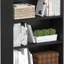 Furinno PASIR Book Shelf, 3-Tier Bookshelf, Storage Shelves Bookcase, 9.7 x 23.7 x 31.5, for Living Room, Bedroom, Home Office, Americano