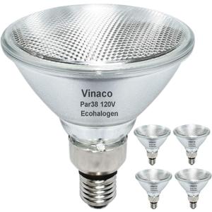 PAR38 Flood Light4 Pack PAR38 Halogen Flood Light Dimmable 80W 120V High Brightness 1500LM Equivalent 100W Halogen Light Bulbs, PAR38 Bulb with E26 Base,2800K Warm White Ideal for Indoor/Outdoor