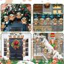 Soaoo 36 Pcs 7.9 Inch Gingerbread Cooking Christmas Outdoor Decorations Large Hanging Christmas Ornaments Double Sided Xmas Plastic Decor for Xmas Tree Office Home Yard Porch Holiday