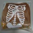 My First Halloween Dress Baby Girl Skeleton Velvet Bubble Romper Sequin Tulle Cloak Toddler Christmas Birthday Outfit (3-4T, Brown)