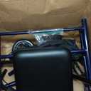 Medline Rollator Walker with Seat, Steel Rolling Walker with 6-inch Wheels Supports up to 350 lbs, Medical Walker, Blue
