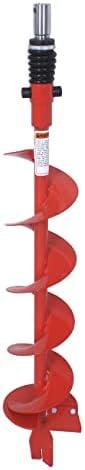 THUNDERBAY 6 Inch Diameter 36 Inch Long Earth Auger Bit with Fishtail Point and Patent Shock Spring
