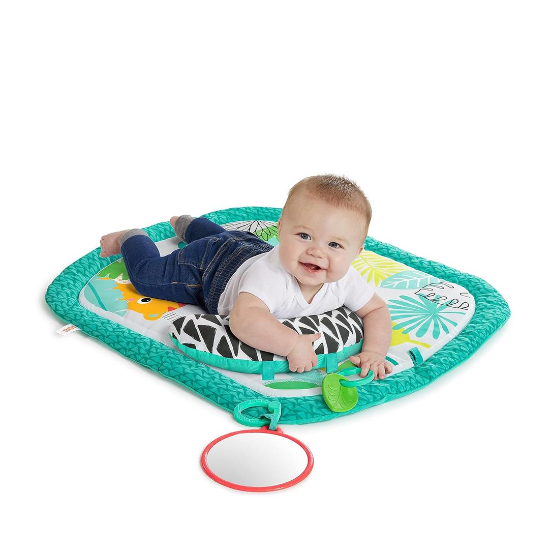 Bright Starts Totally Tropical Prop & Play Tummy Time Baby Activity Mat, Ages Newborn + (Pack of 1)