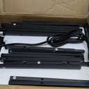 Huuger Night Stand with Charger Station and LED Lights, 2 Drawer Nightstand, Bed Side Table with Open Shelf, End Table, Fabric Dresser for Bedroom, Black (11.8"D x 15.7"W x 23.6"H2 Drawers)