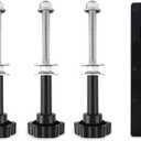 ZESUPER Traction Board Mount Pins Lockable Recovery Board Mount Kit,Universal Bracket for Traction Tracks,Adjustable Support Brackets for Roof Rack,Easy-to-Install Recovery Board Mount 4PCS