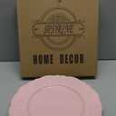Spsyrine Pink Charger plates, 13 Inch Set of 6 Chargers for dinner plates, Serve ware Plate for Wedding Bulk, Parties, Christmas, Holiday Table Setting