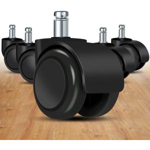 Office Chair Caster Wheels Replacement(Set of 5) for Hardwood Floors and Carpet- Heavy Duty Caster Support up to 1000bls, Office Chair Wheels,2 inch,Universal Size (Black)