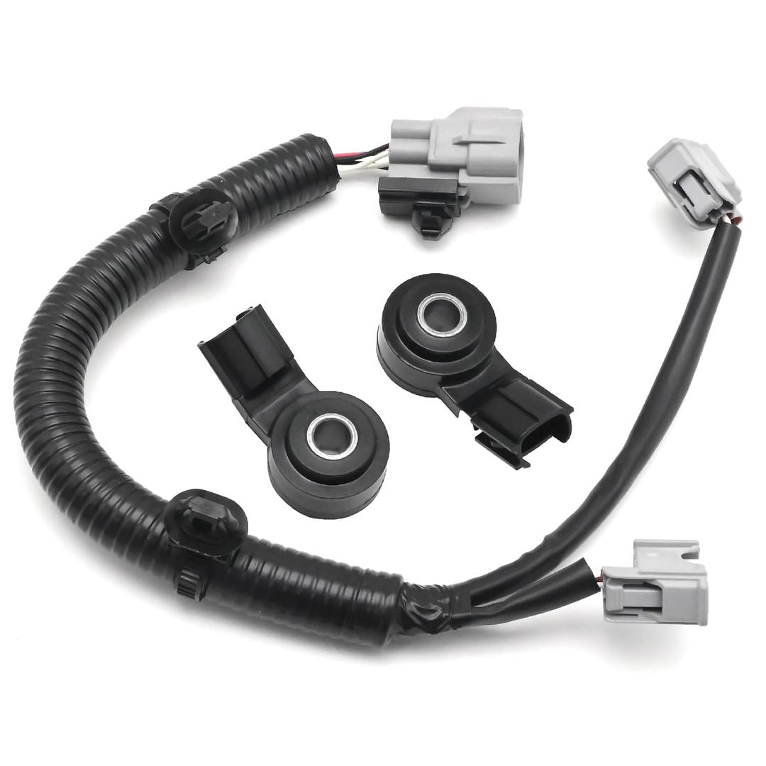 2Pcs 82219-35020 Knock Detonation Sensor and Harness, Replacement for 4Runner 2003-2017, Tacoma Tundra 2003-2015, FJ Cruiser 2007-2014 V6 4.0L, Replaces 82219-0C010