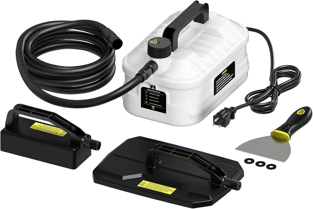 Wallpaper Steamer, Wallpaper Remover Steamer with 2h Continuous Steam, Large & Small Steam Plates, Chemical-Free Wallpaper Removal Tool, Fast Heating Wallpaper Stripper with Hose & Scraper