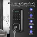 Keyless Entry Door Lock, Smart Lock for Front Door with Digital Keypad, Built-in WiFi Deadbolt, App Remote Control with Easy Installation, Upgraded Battery Life