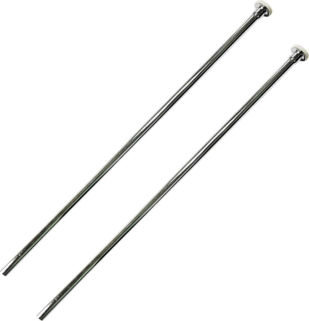 Westbrass D124-2-26 3/8" x 20" Brass Flat Head Toilet Riser Supply Line, Polished Chrome (2-Pack)