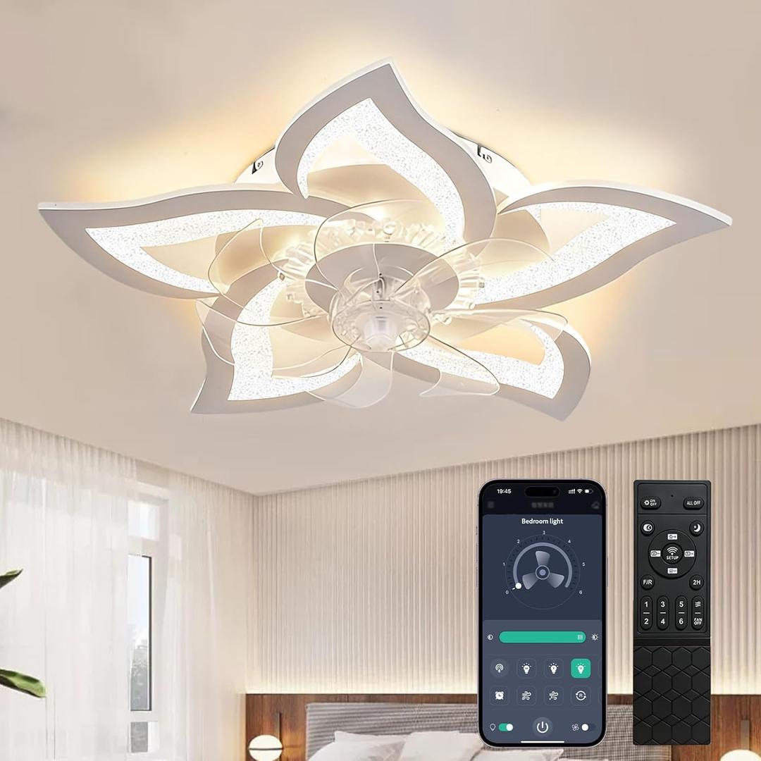 bedroom living room ceiling fan with lights,remote smart Dimming LED low profile ceiling fans with lights,ultrathin Quiet ceiling fans night light,Simple modern light fan ceiling kitchen office dining