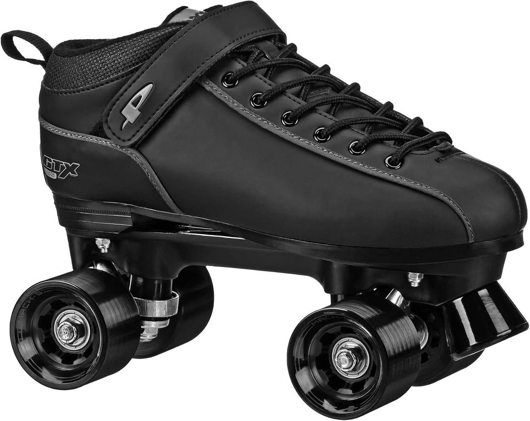 Pacer GTX 500 Performance Speed Roller Skates (M8/W9, Black)
