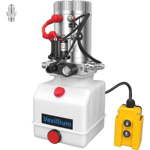 4 Quart Hydraulic Power Unit, Single-Acting Electric Hydraulic Pump, DC 12V 3200 PSI, Plastic Reservoir for Dump Truck & Dump Trailer Hydraulic Systems