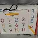 GAMENOTE Double Sided Magnetic Letter & Number Board Set - Alphabet & Numbers Tracing Board for Toddlers, ABC Uppercase & Lowercase Practicing, Math Learning, Educational Toys for Kids, Compact