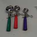 Cookie Scoop Set of 3 With Plastic Handle, Ice Cream Scoop with Trigger, Size Large2.49 Inch- Medium1.97 Inch- Small1.58 Inch Size Polishing 18/8 Stainless Steel Cupcake Scoop