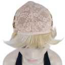 Lydell 6" Short Straight Layered Shaggy Full Synthetic Wig Classic Cap (24H613 Blonde Highlights)