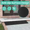 Threshold Ramp for Doorways 1.0" Rise, No-Slip Natural Rubber Door Threshold Ramps 3950 Lbs Load Capacity, 36.6 Length, Used for Wheelchair, Sweeper, Power Scooter