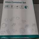 HOMBERKING 10 Pack Borosilicate Glass Meal Prep Containers with Locking Lids, Glass Food Storage Containers Set, Airtight Lunch Bento Boxes, BPA-Free & Leak Proof, 36oz & 14oz, Freezer, Oven Safe (Black)
