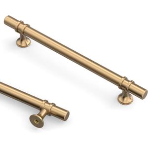 Asidrama 10 Pack 6.3 Inch(160mm) Champagne Bronze Kitchen Cabinet Handles, Cabinet Pulls Kitchen Cabinet Hardware Cupboard Handles Drawer Pulls