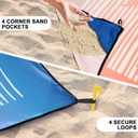 WIWIGO Beach Blanket Waterproof Sandproof Beach Mat 79" X 83"/10'x9'for 2-8 Adults Quick Drying Outdoor Picnic Mat Beach Accessories for Travel, Camping, Hiking (Coconut Tree-sundown Color)