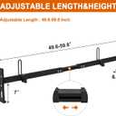 CIRONBOW Van Ladder Roof Racks,3 Bars, Fit for 1996-up Chevy Express 1500 2500 3500, Ford e150,e250,e350,GMC Savana, Drilling/Through-Bolt,fit Vans Without Rain Gutter,Adjustable Length 49''-59''