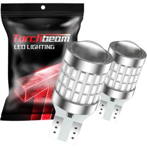 Torchbeam 921 912 LED Bulb Red, LED Third Brake Tail Lights, T15 906 904 W16W Red 3rd Brake Tail Light for Cars/Truck Super Bright, Pack of 2
