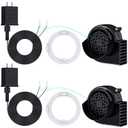 Saillong 2 Pack Air Blower for Inflatables, Air Fan Blower Replacement Motor for Garden Yard Lawn Inflatable Decor 1.0A Fan Blowup Motor for Halloween Christmas Day Inflated Decor, 12V/ 1.0A Adapter