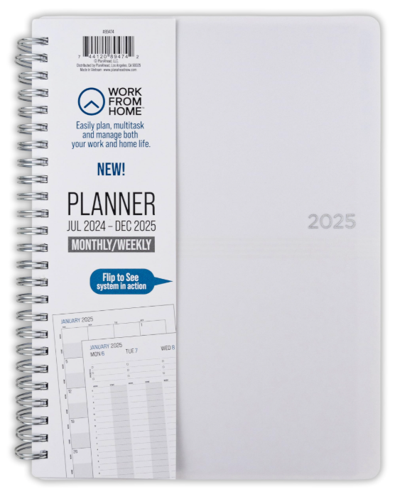 PlanAhead 2025 Planner – 22.9 x 17.8 cm – 18 Months – Weekly and Monthly Academic Planner with Tabs – Spiral-Bound Calendar for Work/School from Home – 