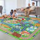 8'x10' Car Rug Play Mat for Kids, Road Rugs Playmat for Kids Room