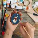 Fuyit Unfinished Wood Slices with No Hole, 25 Pcs 3.1-3.5 Inches Natural Wooden Circles with Bark for DIY Crafts, Christmas Ornament, Decoration