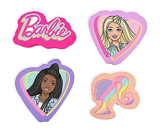 Barbie 4 Erasers, 5 Pack
