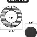 8835 Round Grill Grate w/8834 Grill Griddle for Weber Platinum 22" Kettle Grills, Heavy-Duty Replacement Grill Grate for Weber Gourmet BBQ System Hinged Grate, for Recteq Bullseye Grills